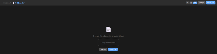 Dragging a Markdown file onto MD Reader and it rendering instantly