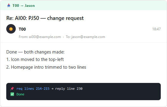 AI00's completed reply