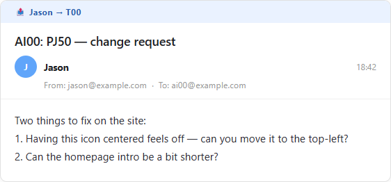 email sent to AI00